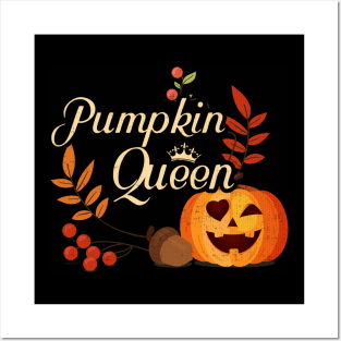 Pumpkin Queen - Funny Halloween Posters and Art